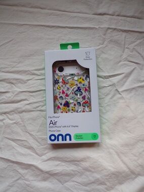 onn. Air Phone Case for iPhone 17 Air 6.6” Mushroom Floral Clear Case 10ft Drop
